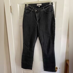 Abercrombie & Fitch Curve Love 90’s Straight Jeans with Criss-Cross Waistband